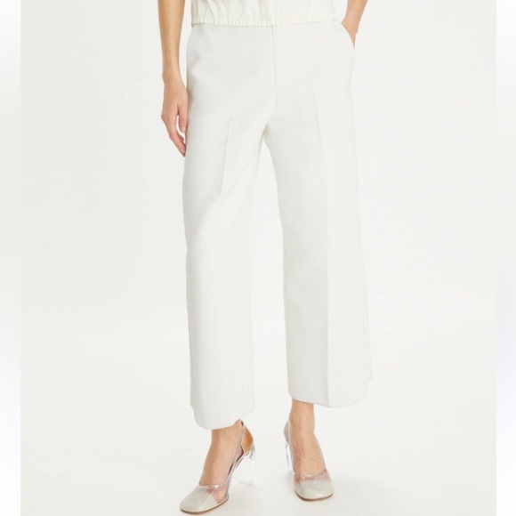 Troy Burch White Cropped wide Leg Pants Size 25 - Picture 1 of 15